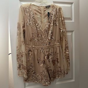Rose Gold Sequin Romper